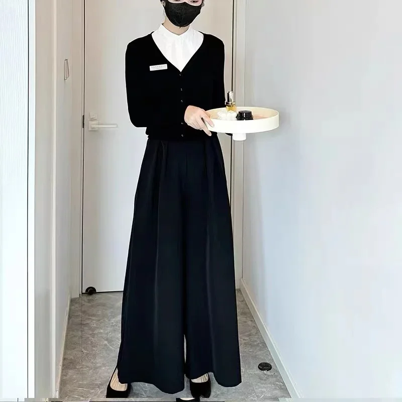 Ensemble uniforme de beauté, chemise cosmétique coréenne + Cardigan + pantalon, jupe, bain de pieds, salopette de SPA, vente en gros, 2024