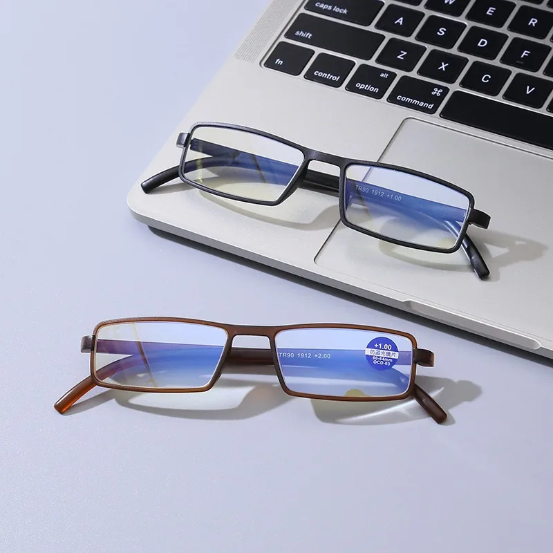 

Anti Blue Light Reading Glasses For Men Women TR90 Square Frame Readers Anti Glare Computer Eyewear