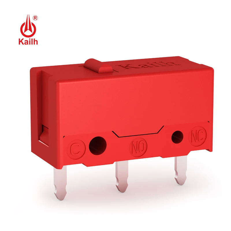 Kailh – Micro-interrupteur rouge GM4.0 60M Life, souris de jeu 3 broches pour ordinateur, bouton gauche/droit