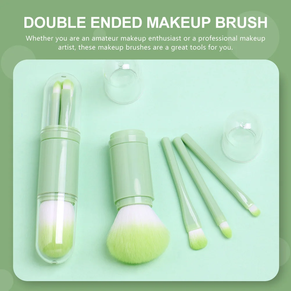 1 set Dual Ended Makeup Brush Set Compact Multifunctional Brush For Blush Eyeshadow Contour Powder Artificial Fiber
