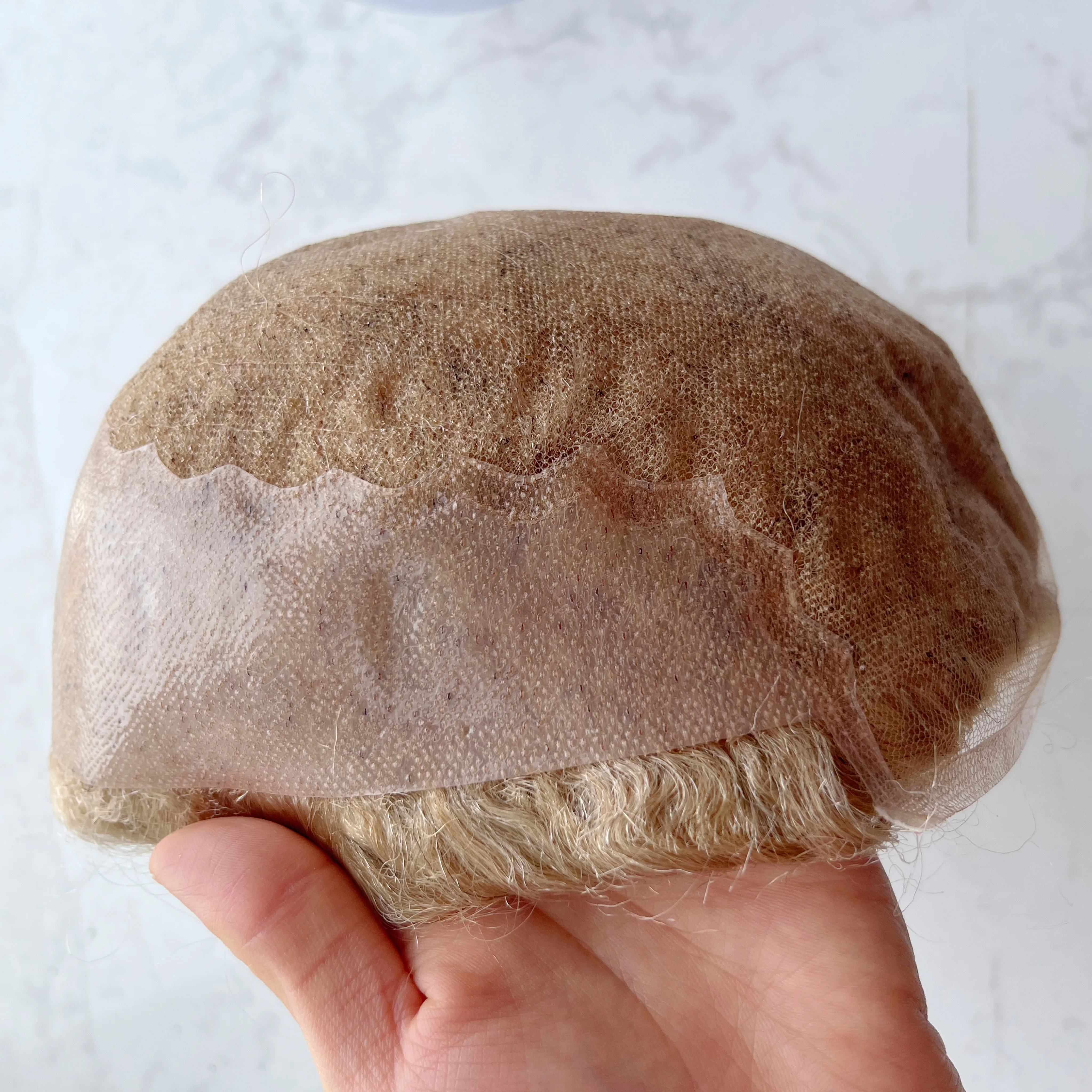 

7*9/8*10 мужской парик # 22R блондинка Q6 мужской парик Q6 Мужской парик Человеческие мужские волосы Протез Кружевные и завязанные парики из искусственной кожи для мужчин плотность 130%