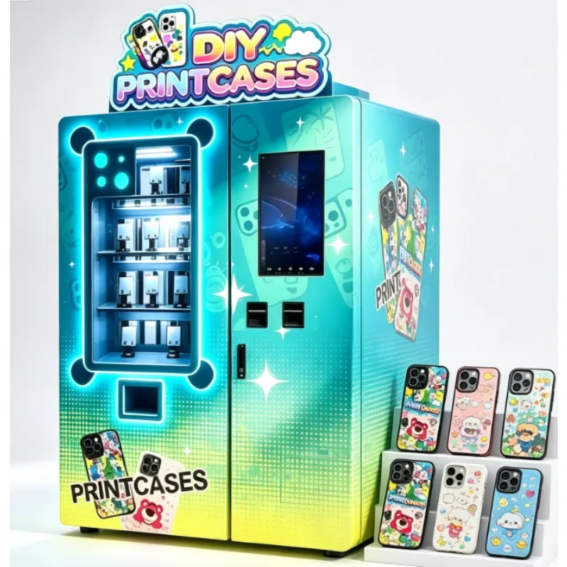 Shopping Mall DIY Phone Case Printer Vending Machine New Automatic Equipment SDK Custom Image Multiple Payment Modes