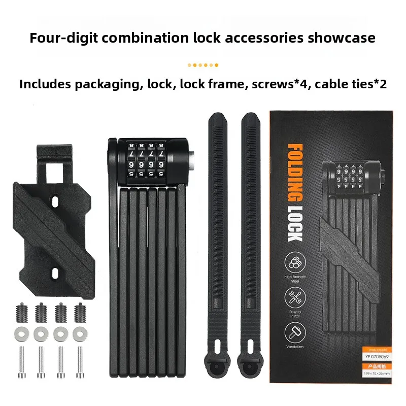 

Велосипедный противоугонный цепной замок WEST BIKING - складной замок с паролем для оборудования для езды на горном велосипеде