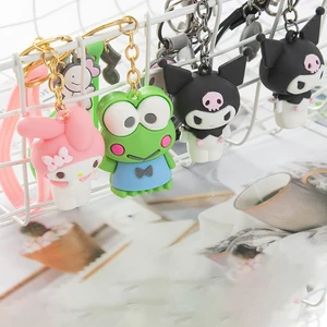 Sanrio Hello Kitty Keychain for girls, cartoon kawaii, kuromi, car keychain, cinnamoroll melody, backpack pendant, decorations, gifts 12 Main Sales Kuromi Keychain - №8