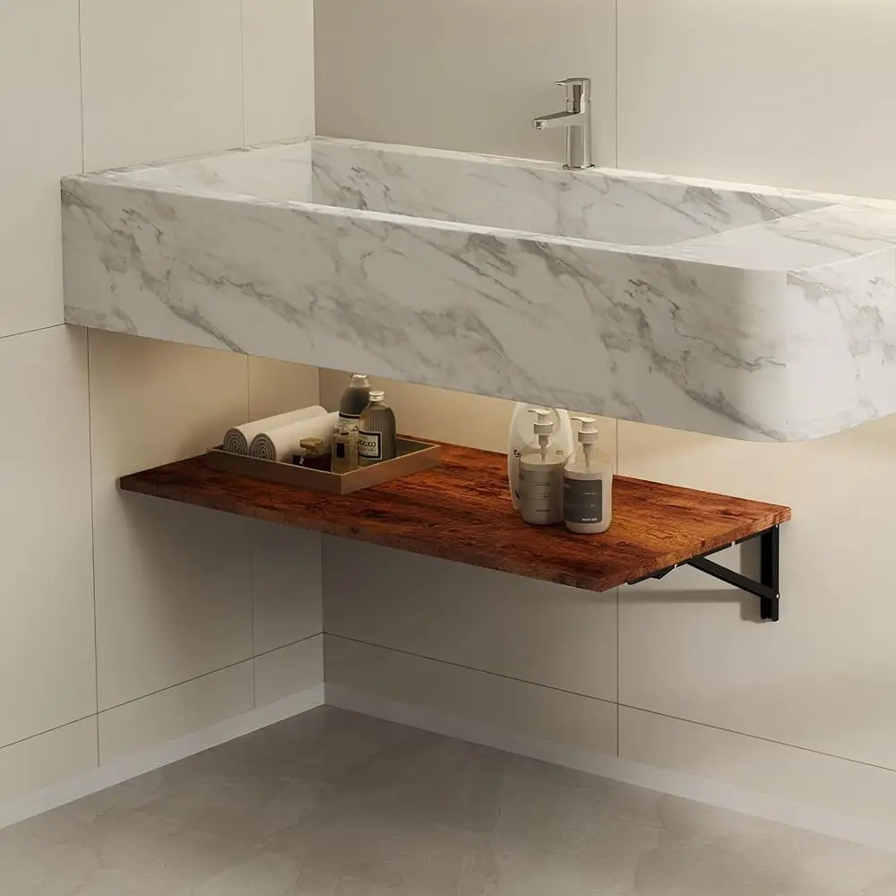 Grande mesa dobrável de parede, folha suspensa 39,37x19,69 resistente para escritórios domésticos, bares e jantar