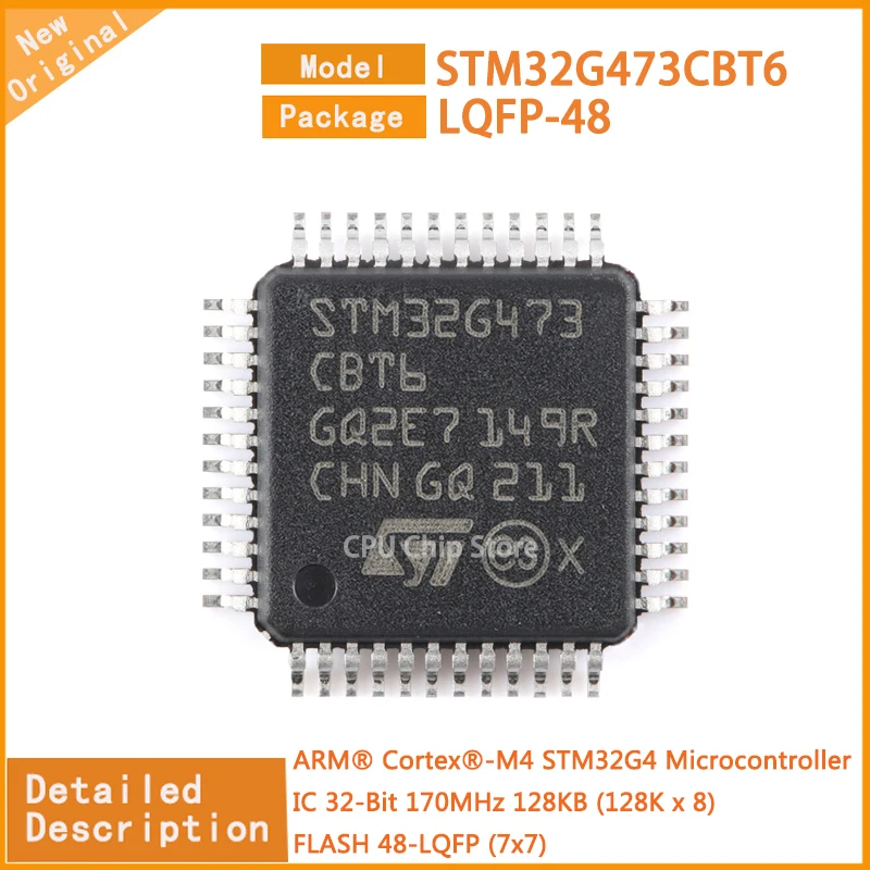 

Микроконтроллер STM32G473CBT6 STM32G473, 32 бит, 170 МГц, 128 Кб (K x 8), FLASH 48-LQFP (7x7), 5 шт./партия