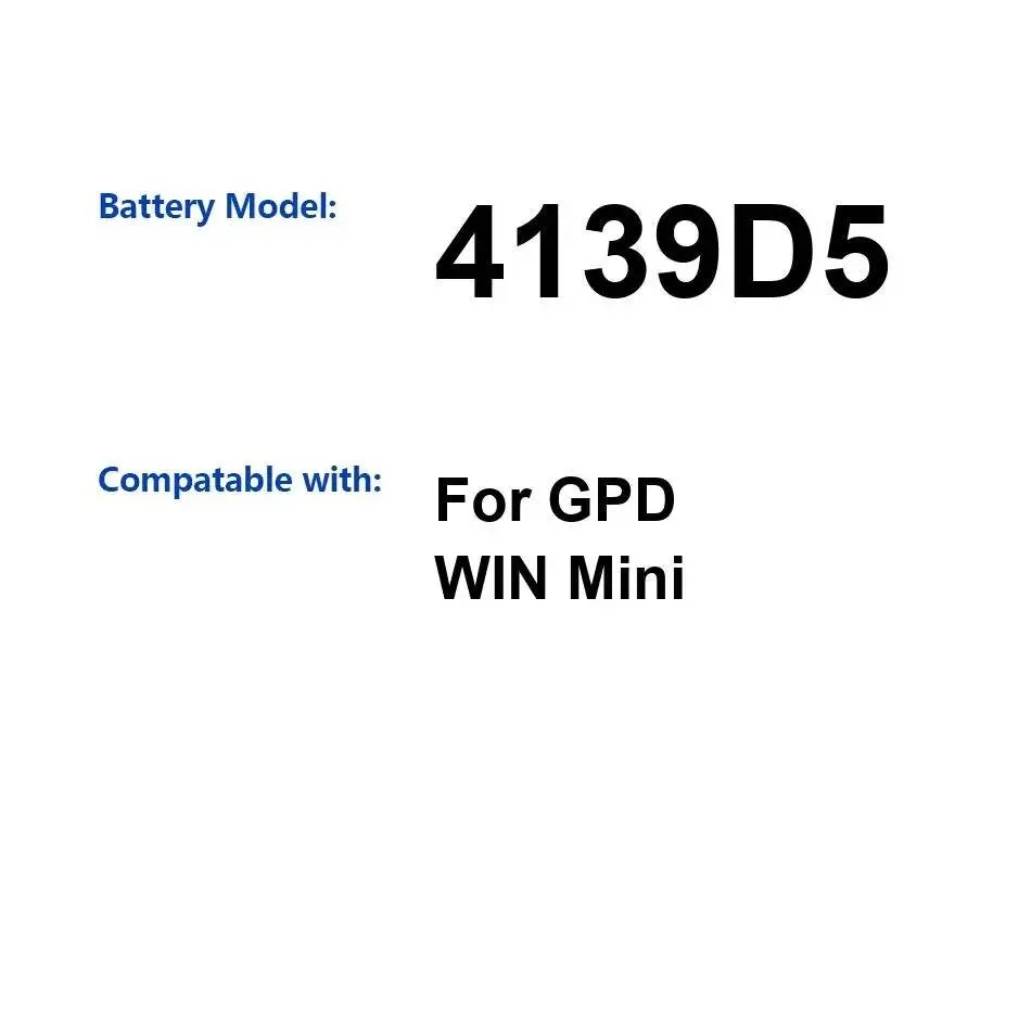 

Handheld Gaming Laptop Battery Lightweight 4139D5 For Gpd Win Mini 3810Mah High Performance