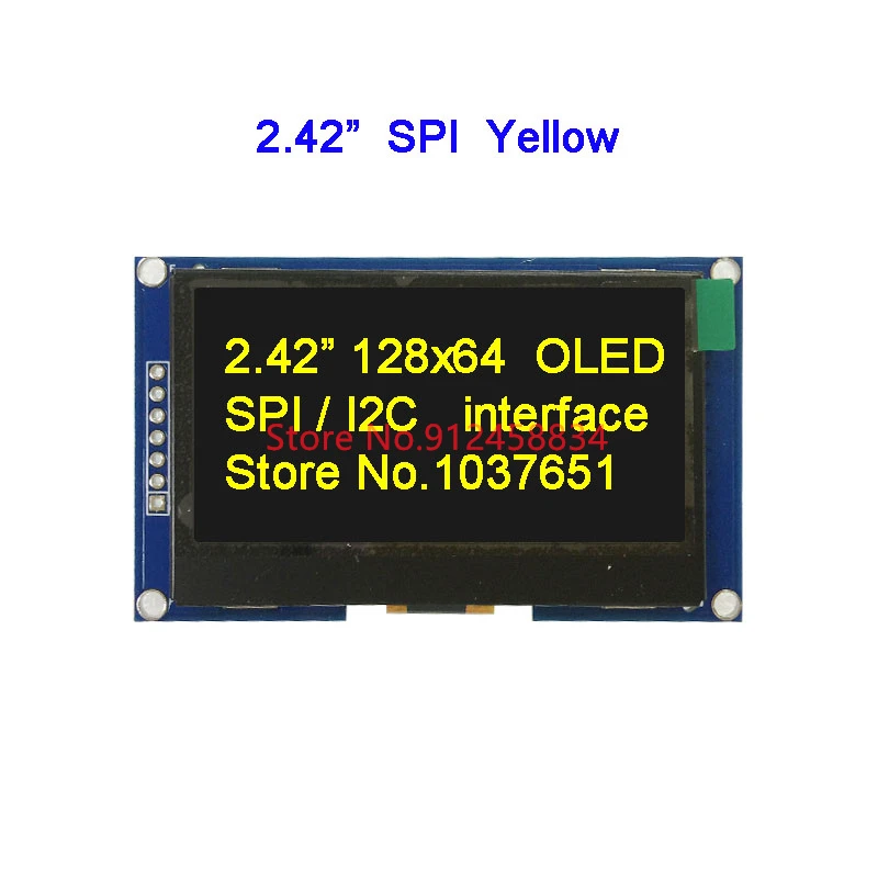 2.42 OLED SPI I2C UC1309 4pin or 7pin