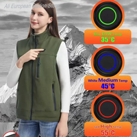 9 Areas Heated Vest Men Women USB Charging Heated Jacket Washed Keep Warm Hiking Vest Winter Fishing Skiing Vest Heated Coats
