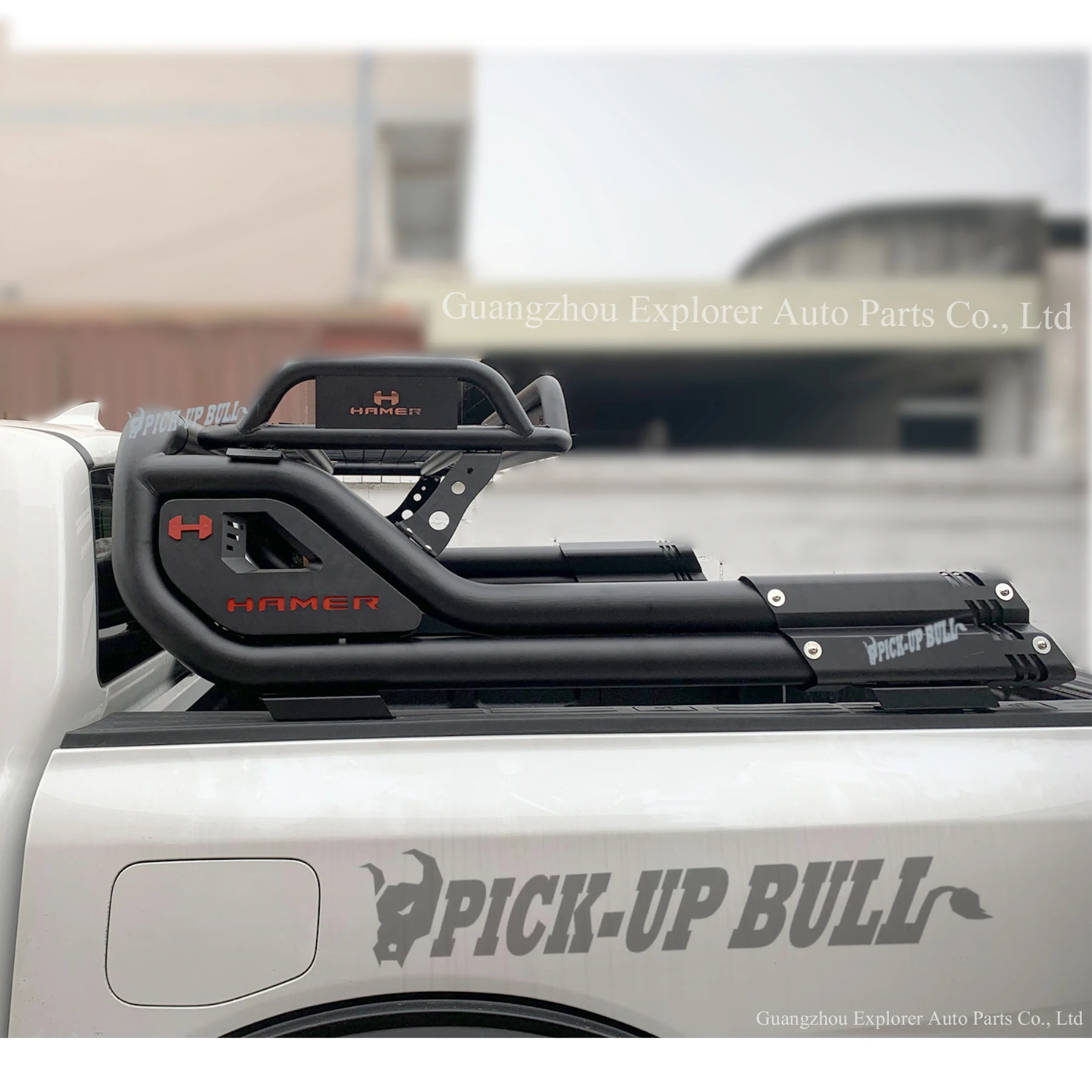 

4WD Pickup Black Sport Roll Bar With Basket For Hilux Ranger Dmax Navara Np300 Steel Roll Bar For Universal 4x4 Truck