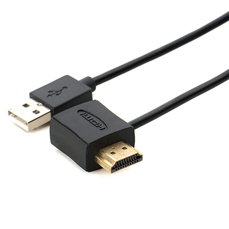 50cm Usb 2.0 HDMI-compatible Male To Female Adapter Extender Power Connector Cable Auxiliary Power Supply Adapter Usb Interface