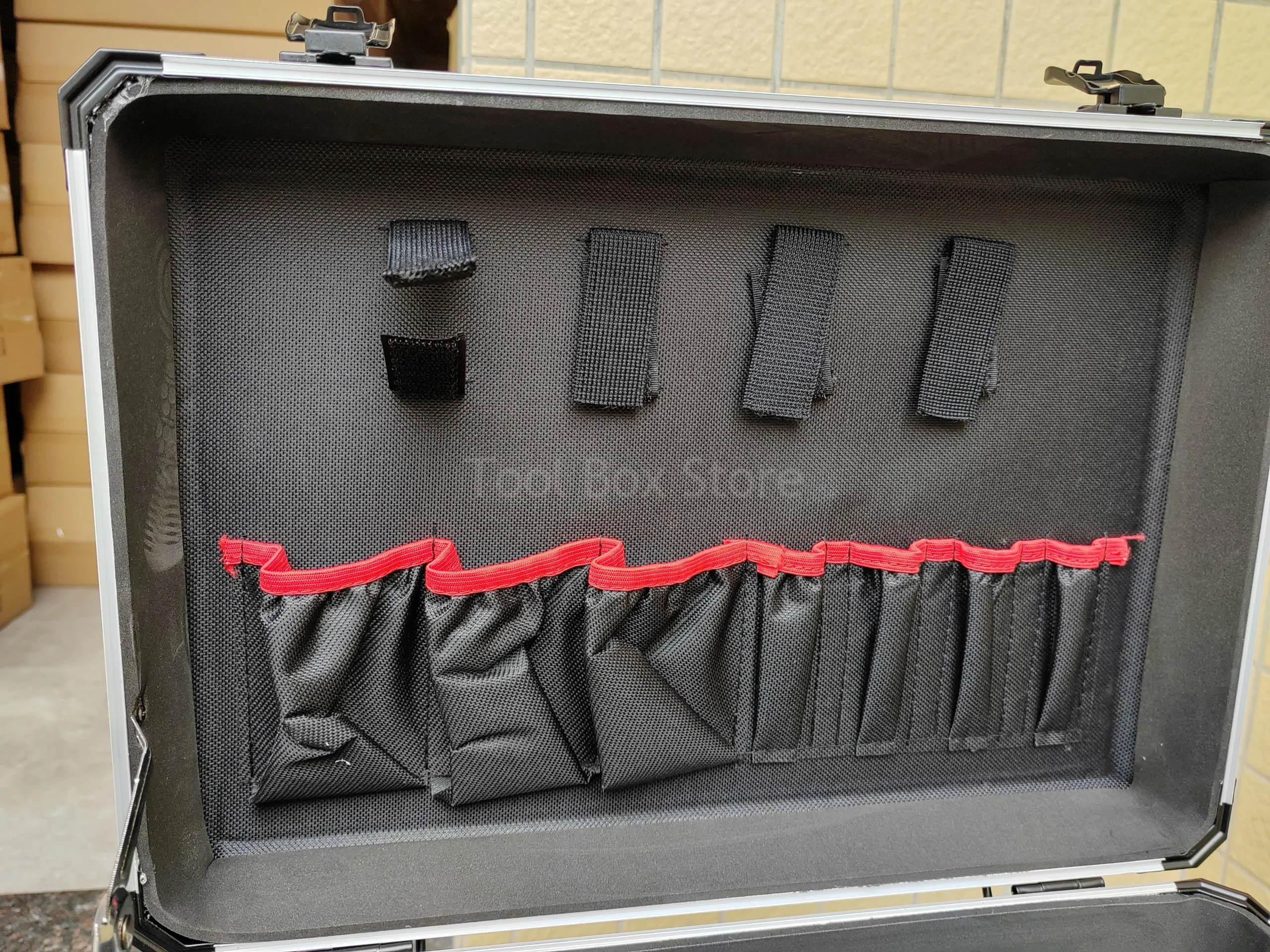 Aluminum Tool Box with Drawer 2-stage Portable Metal Tool Case Suitcase Professional Electrician Box Hardware Tools Storage Case
