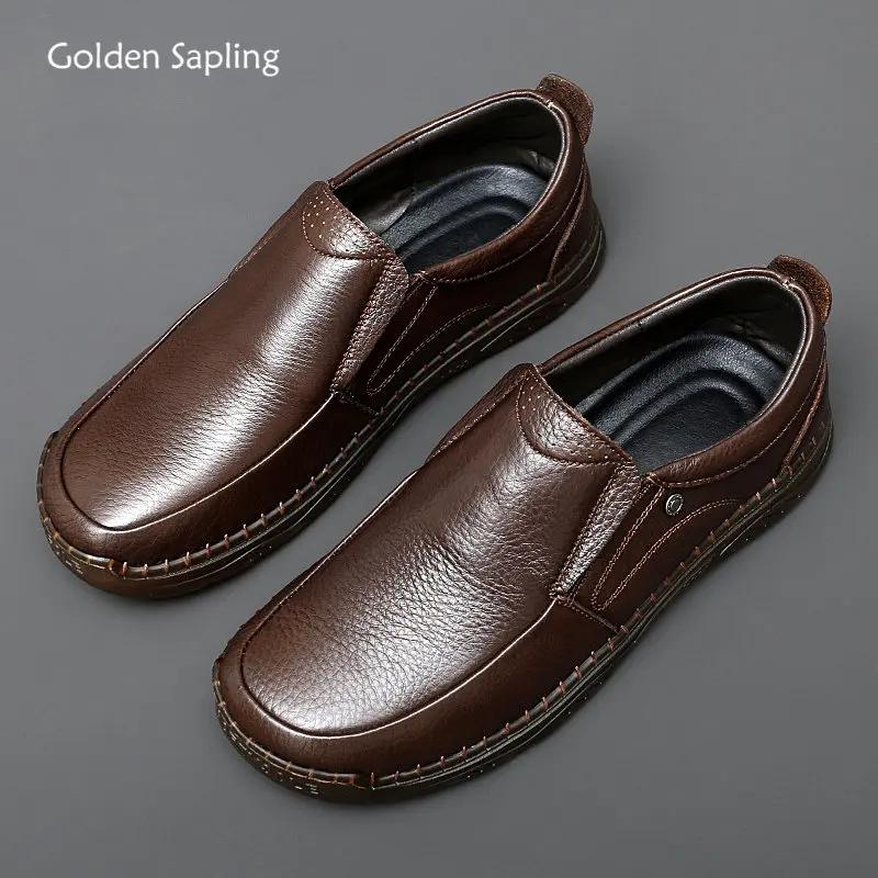 

Golden Sapling Fomal Man Loafers Genuine Leather Men's Casual Shoes Fashion Flats Office Career Moccasins Business Party Loafer