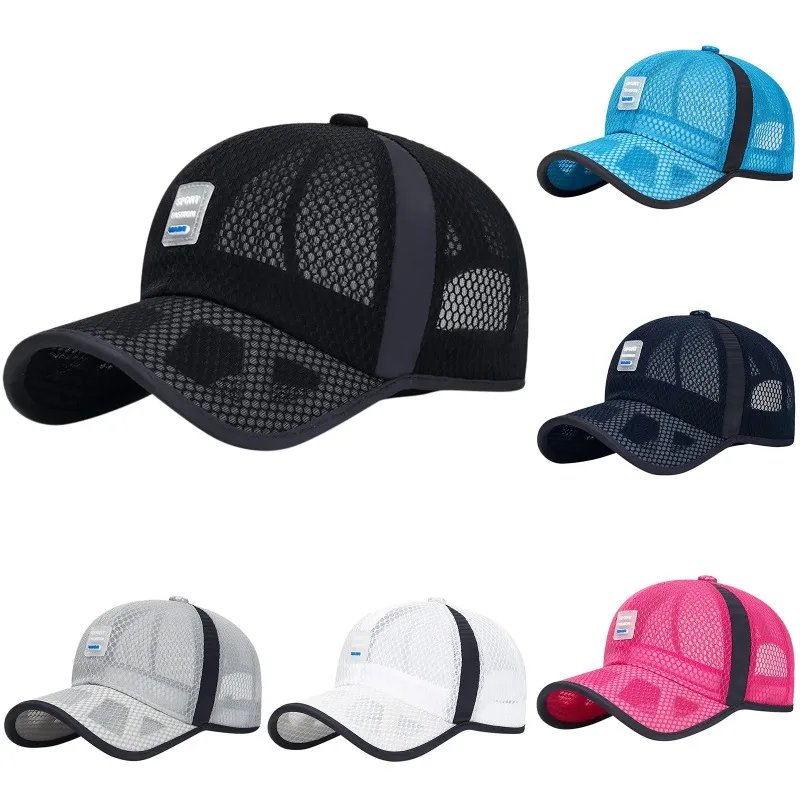 Fashion Summer Spliced Hollow Eave Mesh Baseball Cap for Women Men Leisure Travel Sunshade Hat Breathable Beach Hat 여름모자 남성용