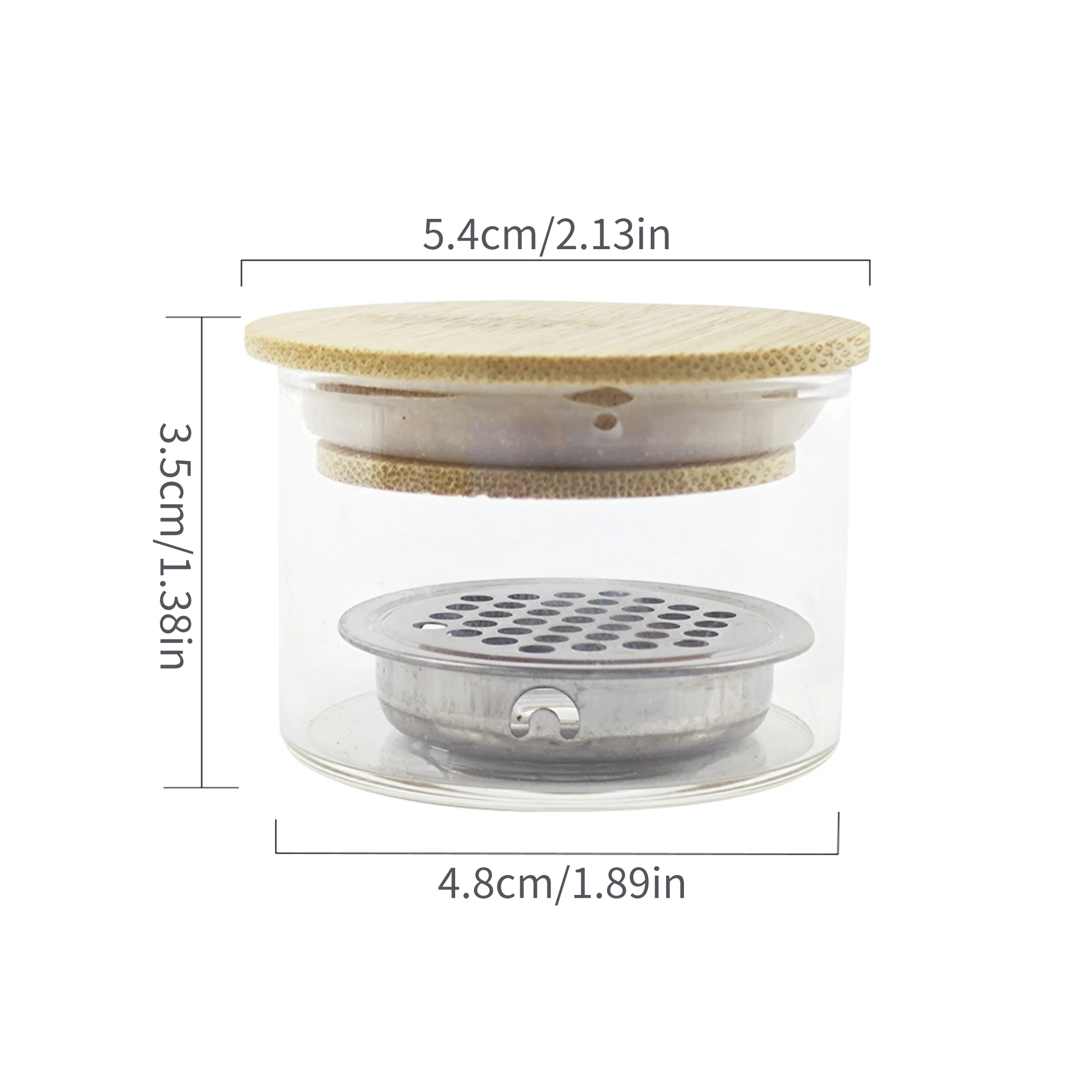 Japanese Style Nail Art Sequin Brush Cleaning Cup With Lid Stainless Steel Mesh Layered Crystal Cup Brush Cleaning Tool