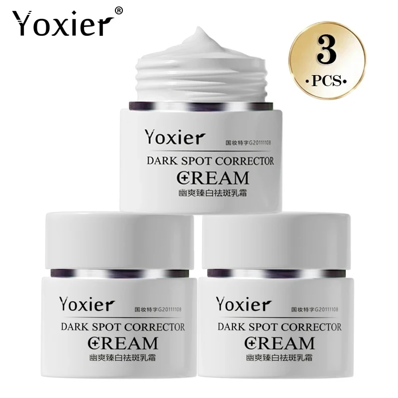 3PCS Dark Spots Remover Cream Effective Whitening Remove Melasma Sun Age Spot Lighten Melanin Dullness Moisturizing Brightening