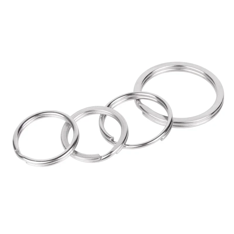 304 Edelstahl Schlüsselring-Verbinder für DIY Schlüsselanhänger-Herstellung Doppelschlaufen-Kreisrahmen-Zubehör 15-50mm – Detail 4
