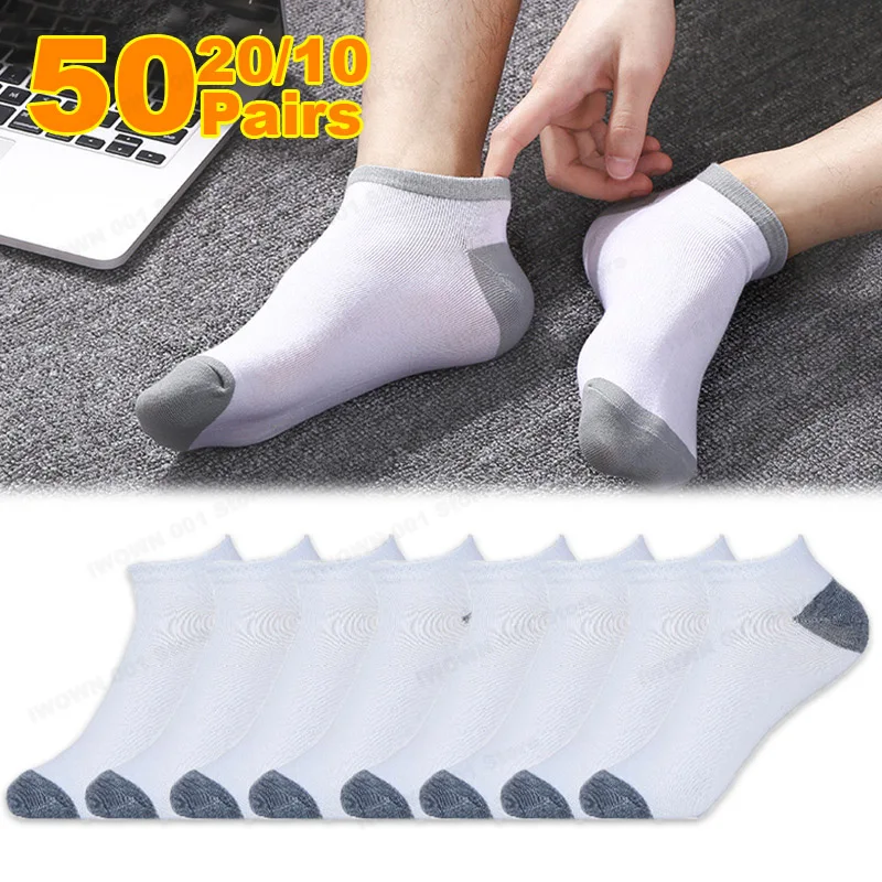 Men's Simple Color Block Liner Anklets Socks, Comfy Breathable Soft Sweat Absorbent Socks For Men's Outdoor