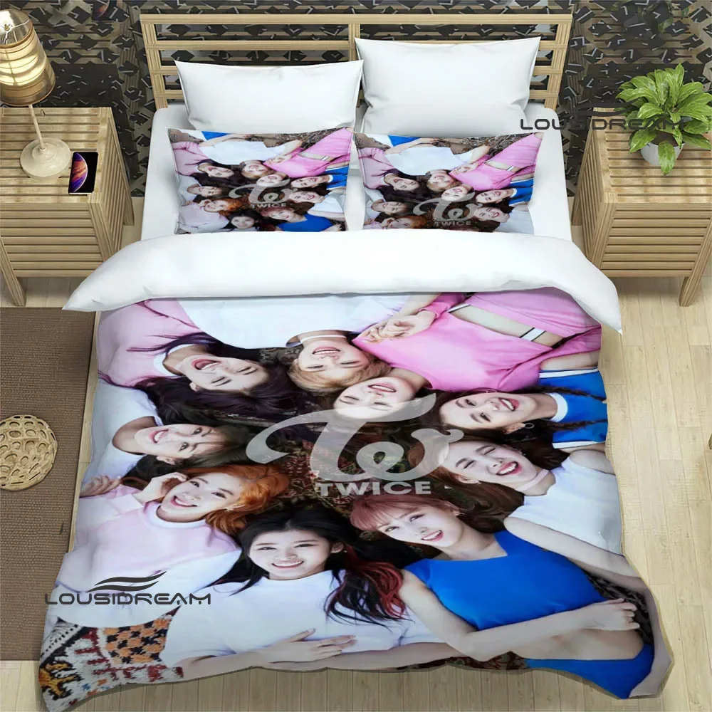 KPOP TWICE Combination Bedding Sets exquisite bed supplies set duvet cover bed comforter set  bedding set luxury birthday gift