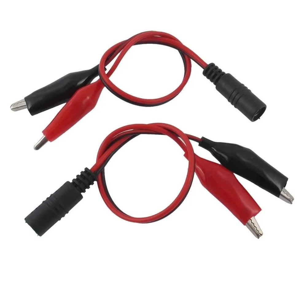Zwart Rood Alligator Clip naar DC Plug Adapter Kabel 5.5 MM x 2.5 MM Jack Connector voor Oplader Emmer