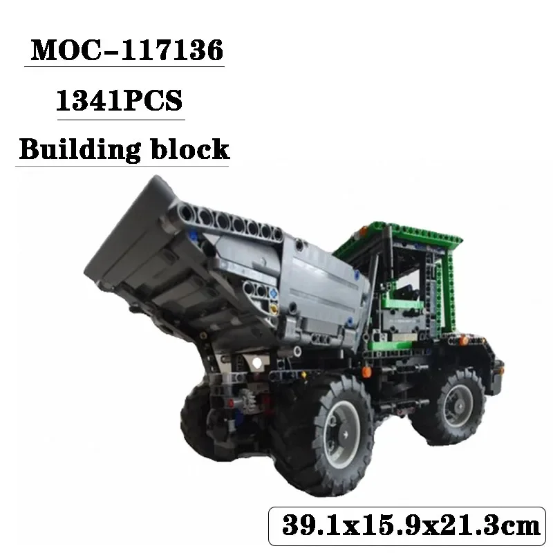 

New Version MOC-117136 Building Block Toy Front Bucket Excavator 1341PCS 42129 Alternative Model Mini Dump Truck Christmas Gift