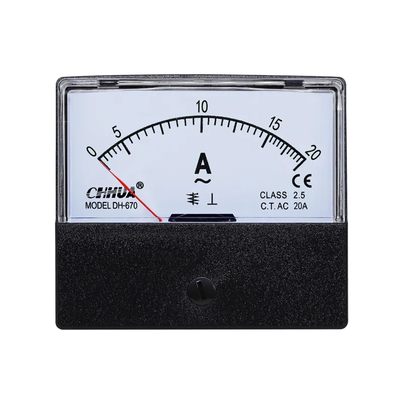 DH-670 Wisselstroommeter Paneel Wijzer 1A 2A 3A 5A 10A 15A 20A 30A 50A 100A 200A 250A 300A 400A 500A 600A/5A Analoge Ampèremeter