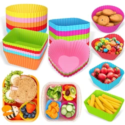 Silicone Lunch Box Dividers For Children Kids School Food Dividers For Bento Box Silicone Cupcake Liners Mold Baking Tools