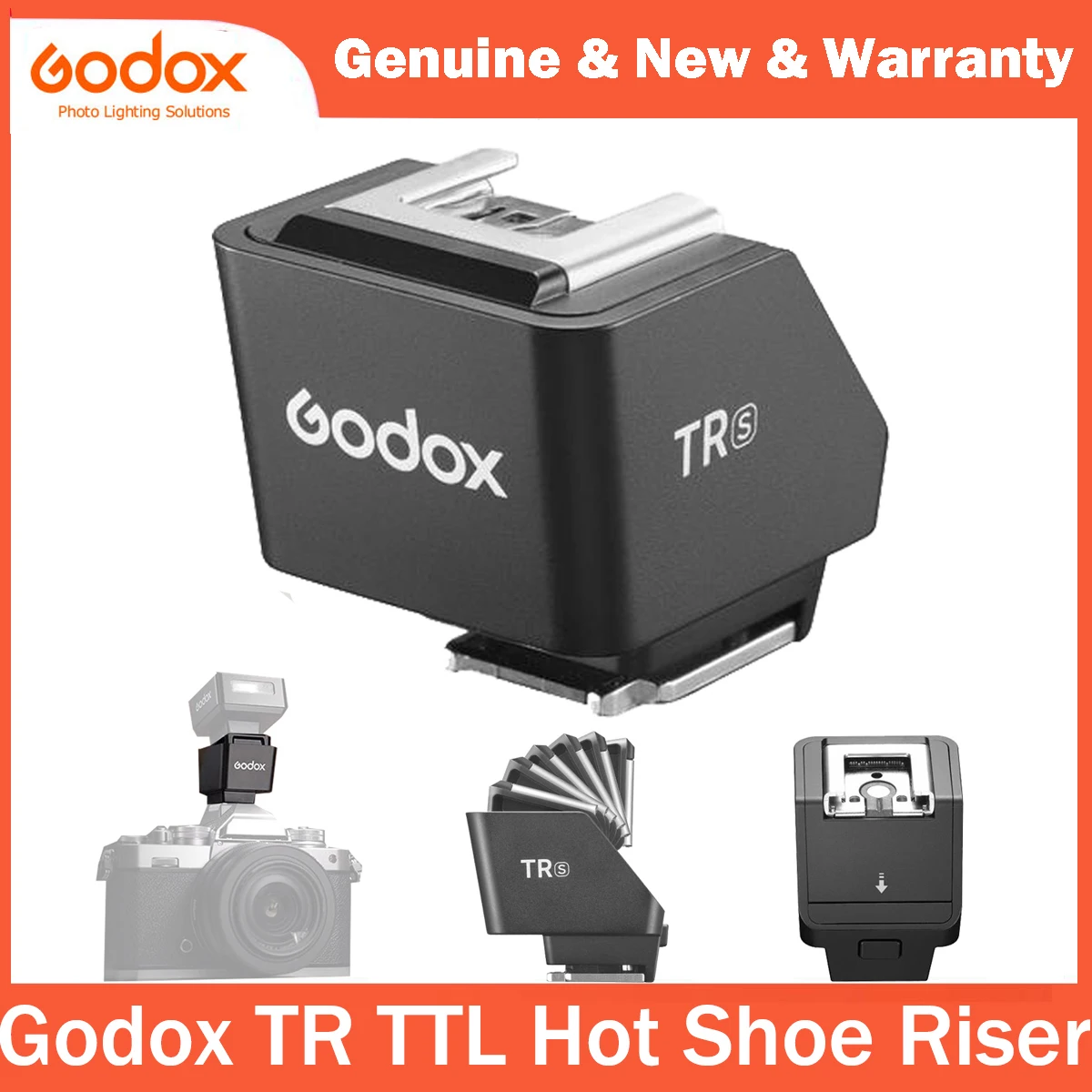 

Godox TR TTL Hot Shoe Riser для мини-вспышки Godox, совместимая с большинством камер Sony Canon Nikon Fuji Olympus Panasonic