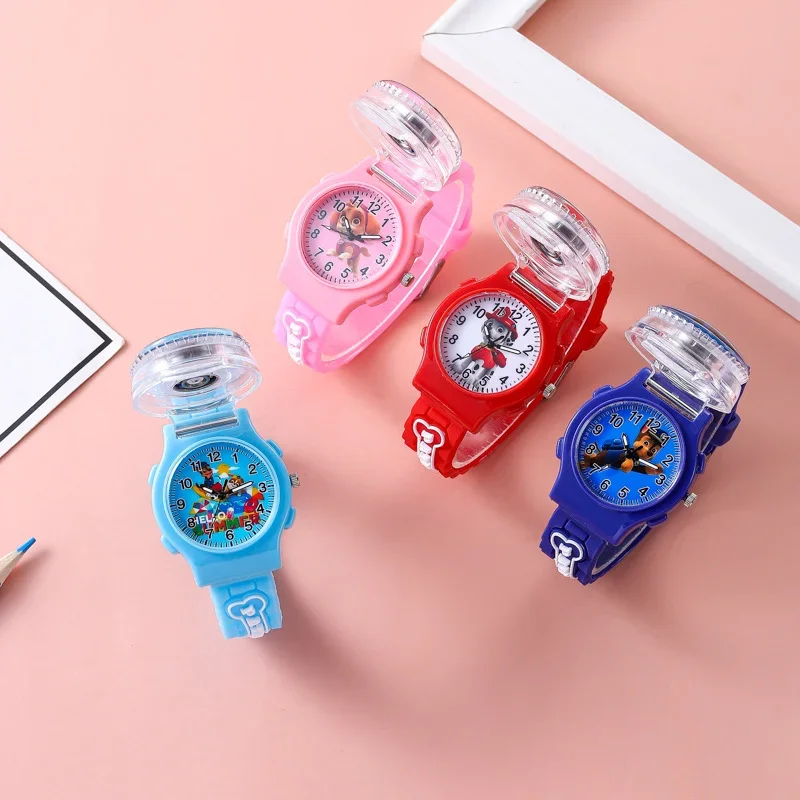 Cute Paw Patrol Watch Cartoon Character Chase Marshall Everest Children\'s Electronic Digital Waterproof Watches Kids Toy Gifts