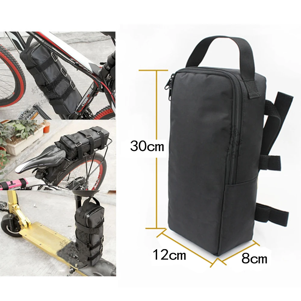 

30cmx12cmx8cm Electric Scooter Bag Lithium Battery Bag Rear ebike Lithuim PVC Battery Front Rear Bag Bicycle Accessories