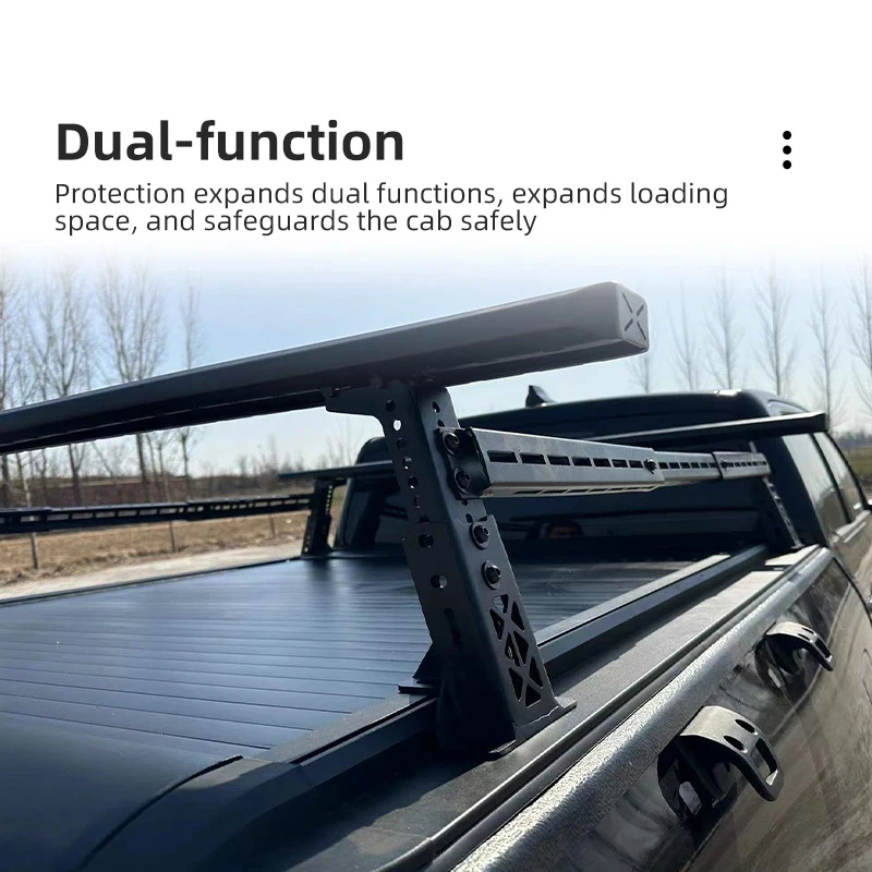 Precision-Fit FactoryUniversal Carbon Steel Pickup Roll Bar Bed Rack Crossbars, High Load Tent Extension Bracket, Hea Rust-Proof