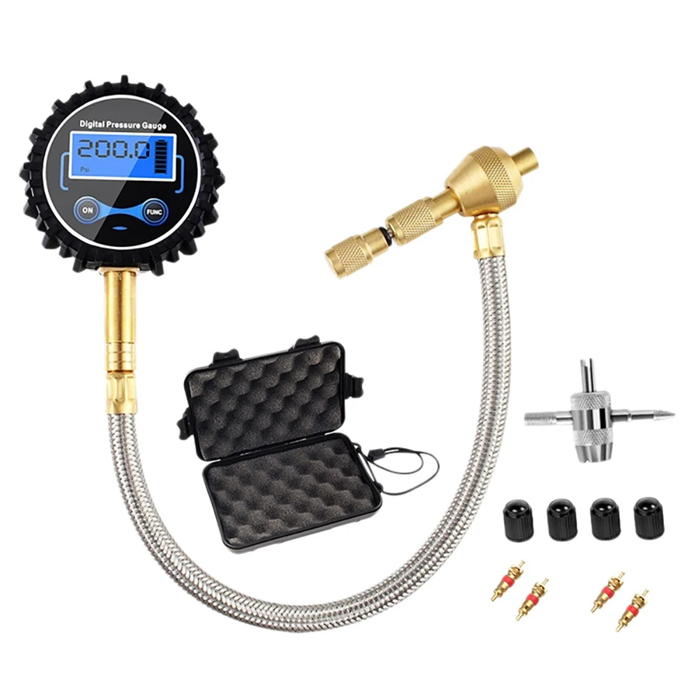 Tire Pressure Gauge Tire Pressure Monitoring Kit, Maintenance Tool for Motorcycles Cars Off-Road Vehicles