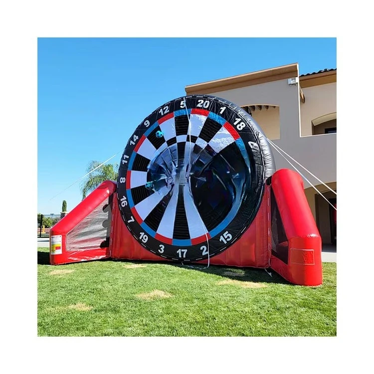 Dardo de fútbol inflable de grado comercial para niños Castillos Hinchables Deportivos juegos de tiro con objetivo de fútbol soplador de PVC diversión mar