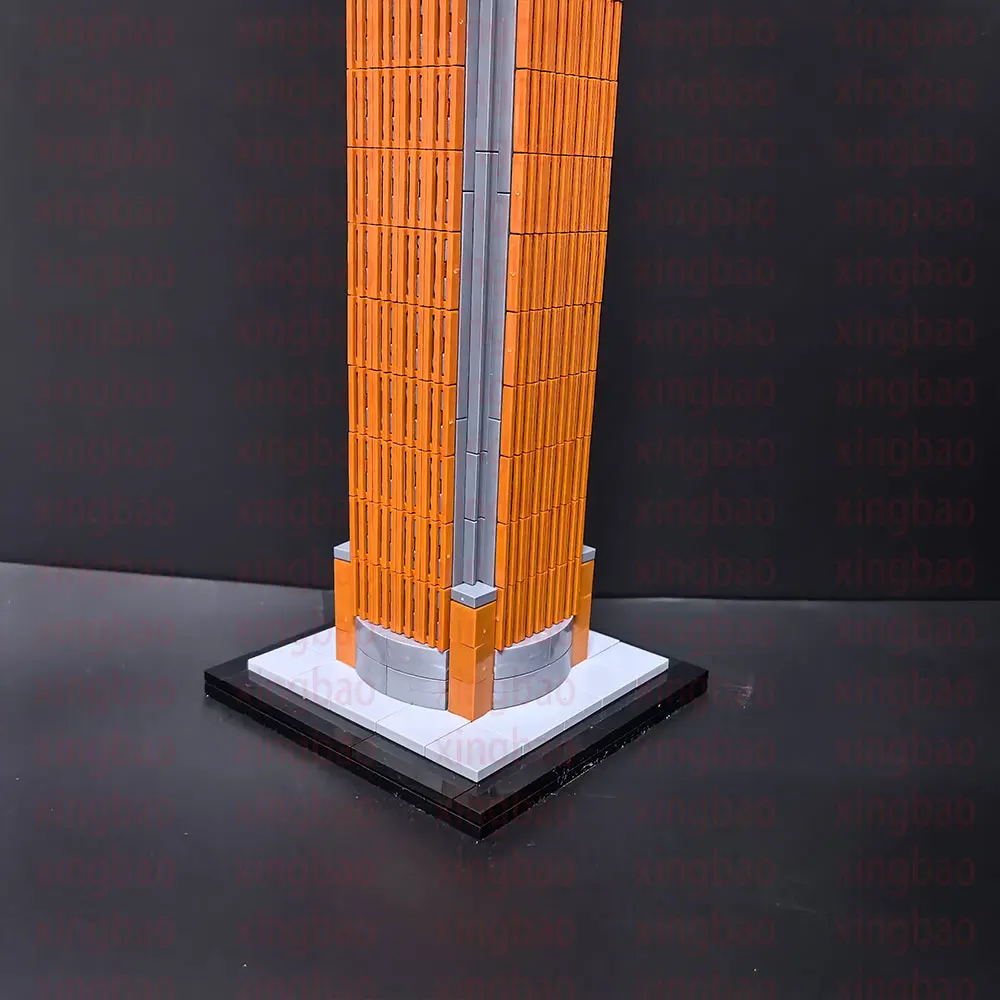 522PCS MOC TT007 Messeturm 1:800 Scale Model Building Blocks Bricks DIY Toys Birthday Christmas Gifts