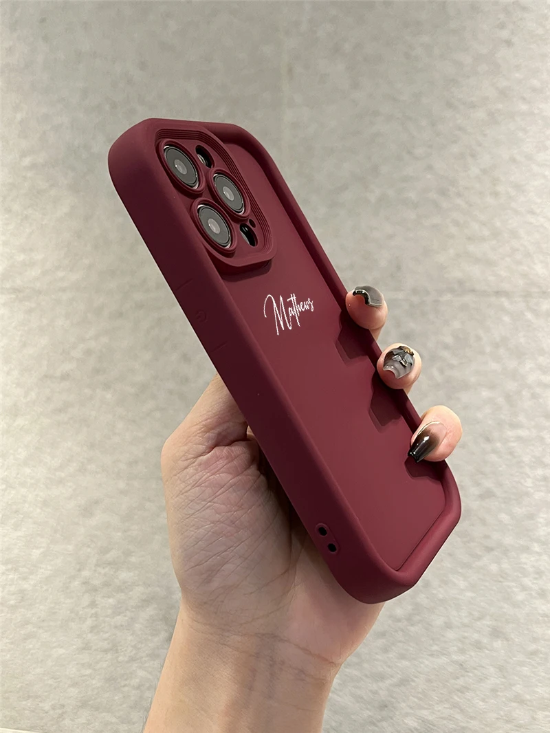 Personalisierte, individuell gestaltbare Handyhülle mit Namen für iPhone 18, 16, 15, 14, 13, 12 Pro Max, luxuriöse Candy-Silikonhülle, stoßfest, DIY-Vollschutz, 11 Pro Max – Detail 11