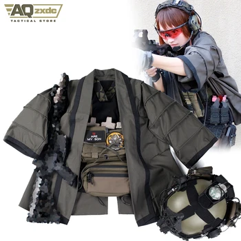 AQzxdc 야외 사냥 재킷, 전술 전투 망토, 훈련 코트, 에어소프트 겉옷 코스프레