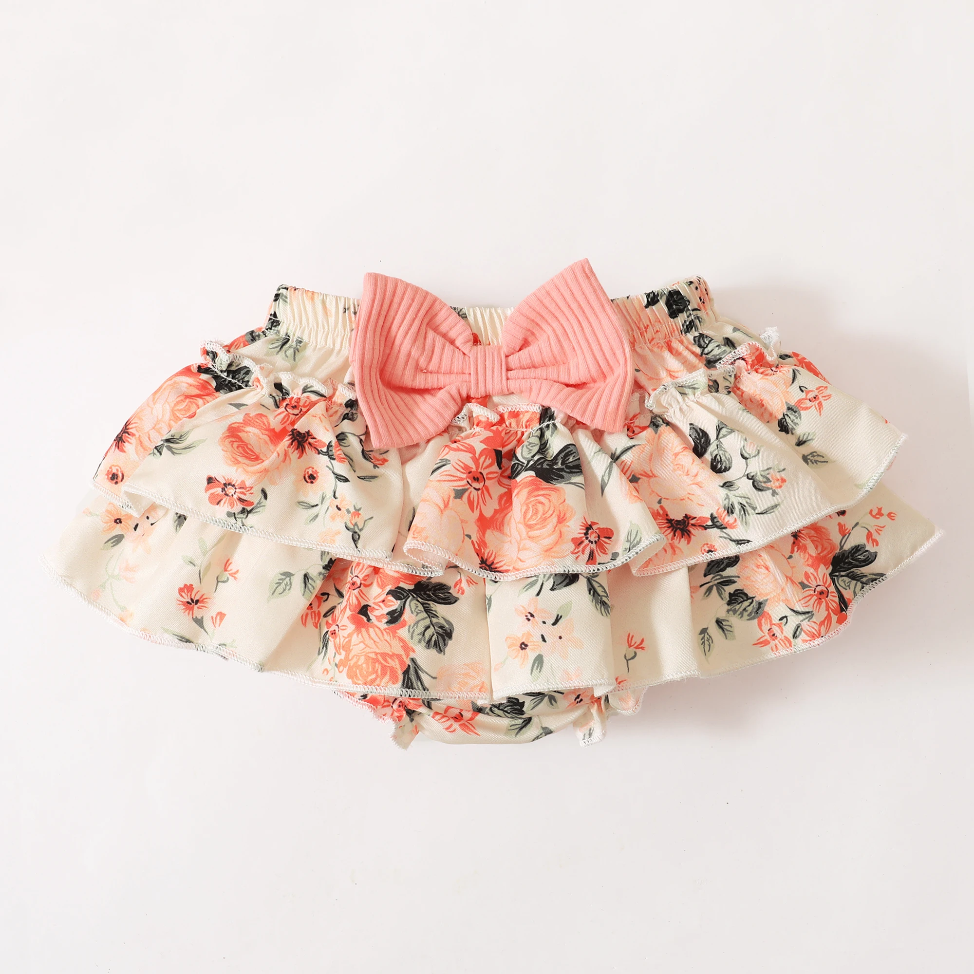 0-18Months Newborn Baby Girl Clothes Ruffle Short Sleeved Romper + Short Pants + headband 3Pcs Toddler Infant Girl Summer Set