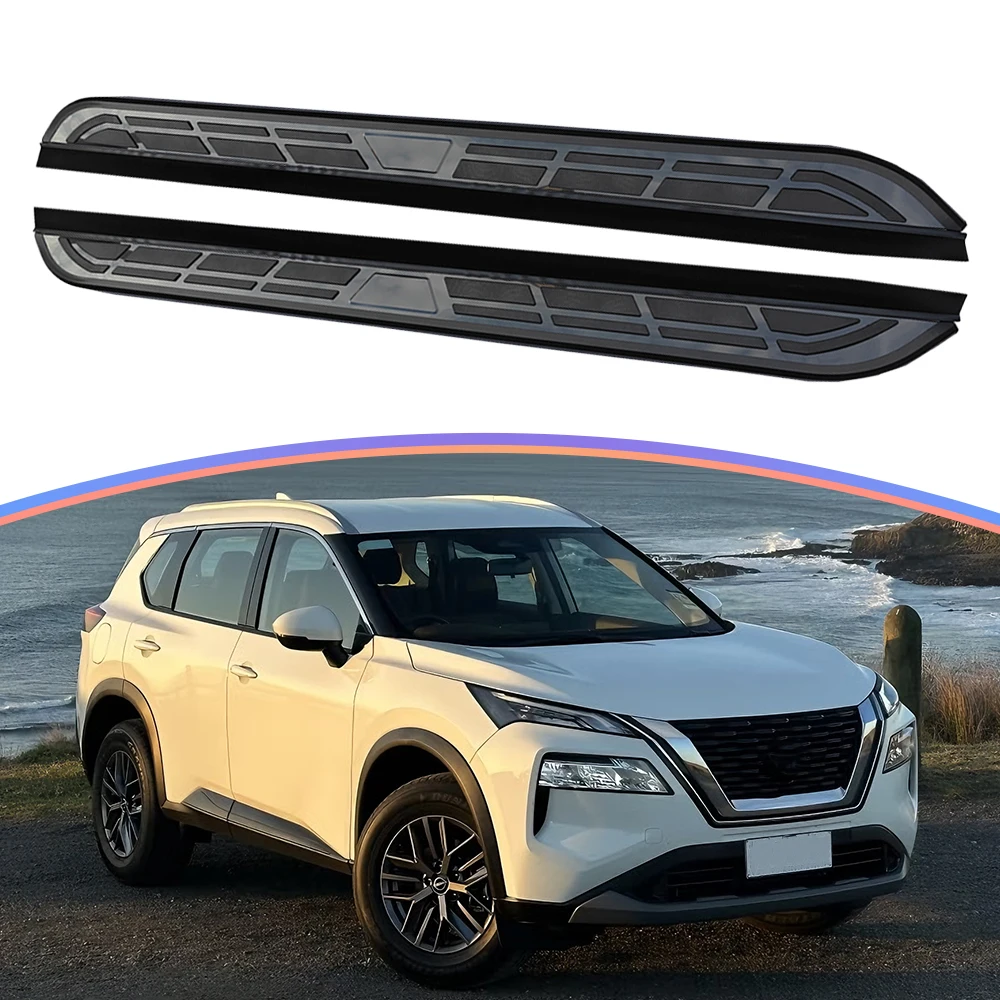 2 шт. подходят для Nissan X-Trail Rogue T33 2021-2026, аксессуары для педалей боковой ступени Nerf Bar (с кронштейнами)