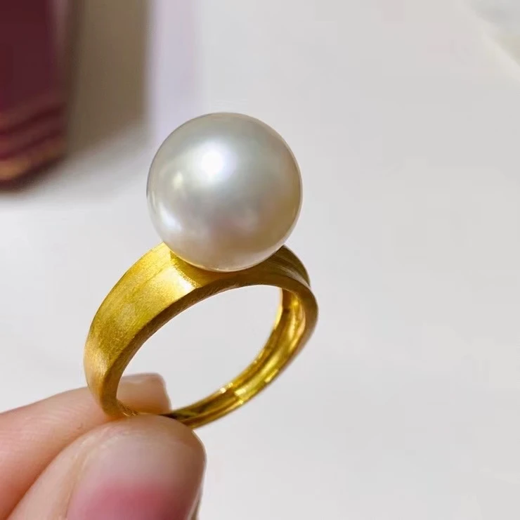 

925 Sterling Silver Adjustable Ring Mount Settings Findings Mountings Accessory Parts for 11-12mm Pearls 5pcs/lot