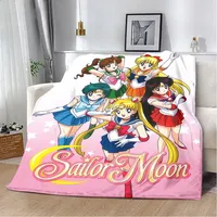 Anime Sailor Moons Cobertor Impresso, Cobertores Quentes de Piquenique Macio e Confortável, Viagem Doméstica,