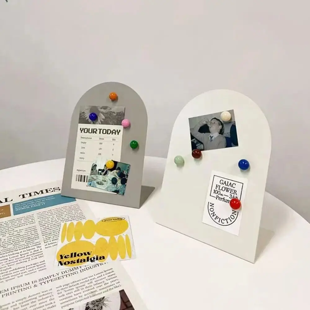 Tableau d'affichage de bureau en métal, panneau de rangement, ornement, panneau d'affichage de grande capacité, plaques sur pied manuscrites