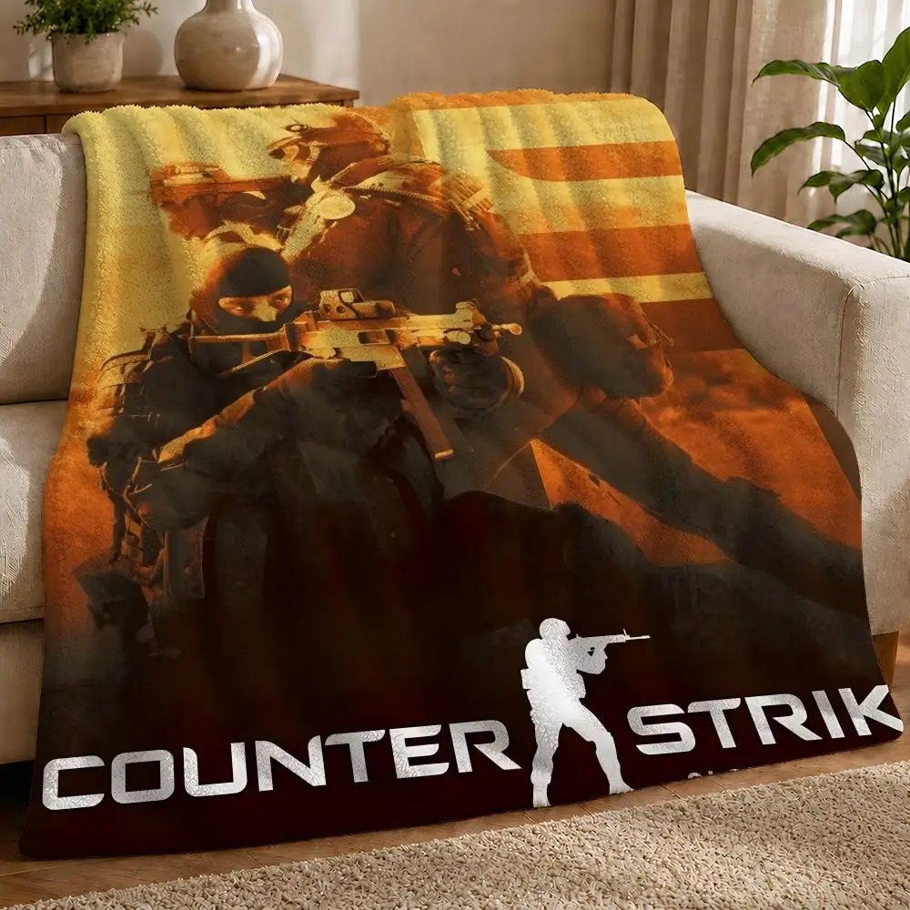 Hot Game C-Counter-Strike CS2 Patterned Decorative Accent Bed Urban Low Maintenance Durable Throw