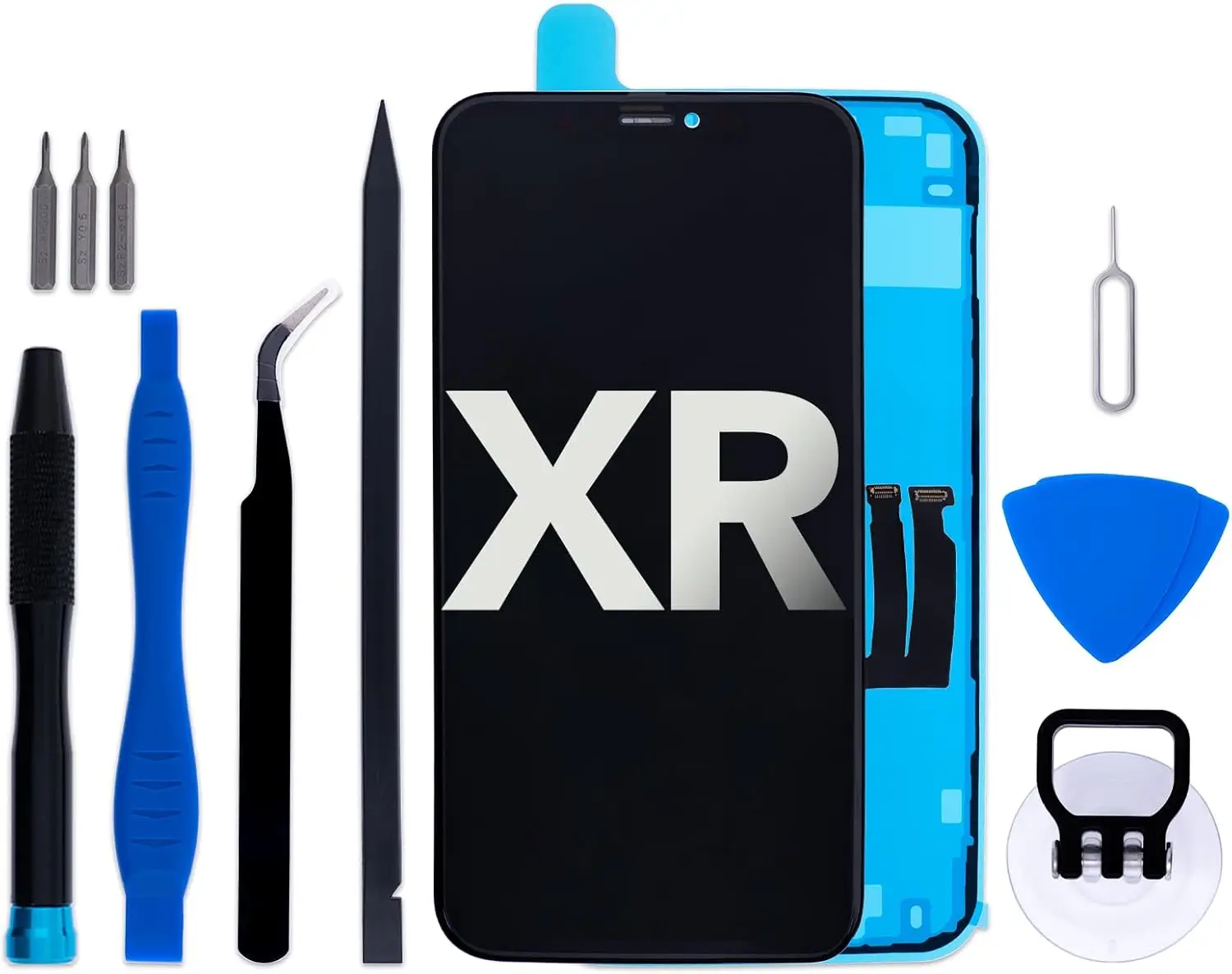 

Комплект для замены экрана iPhone XR, 6,1-дюймовый дисплей с 3D Touch, LCD-дигитайзер в сборе с инструментами для ремонта