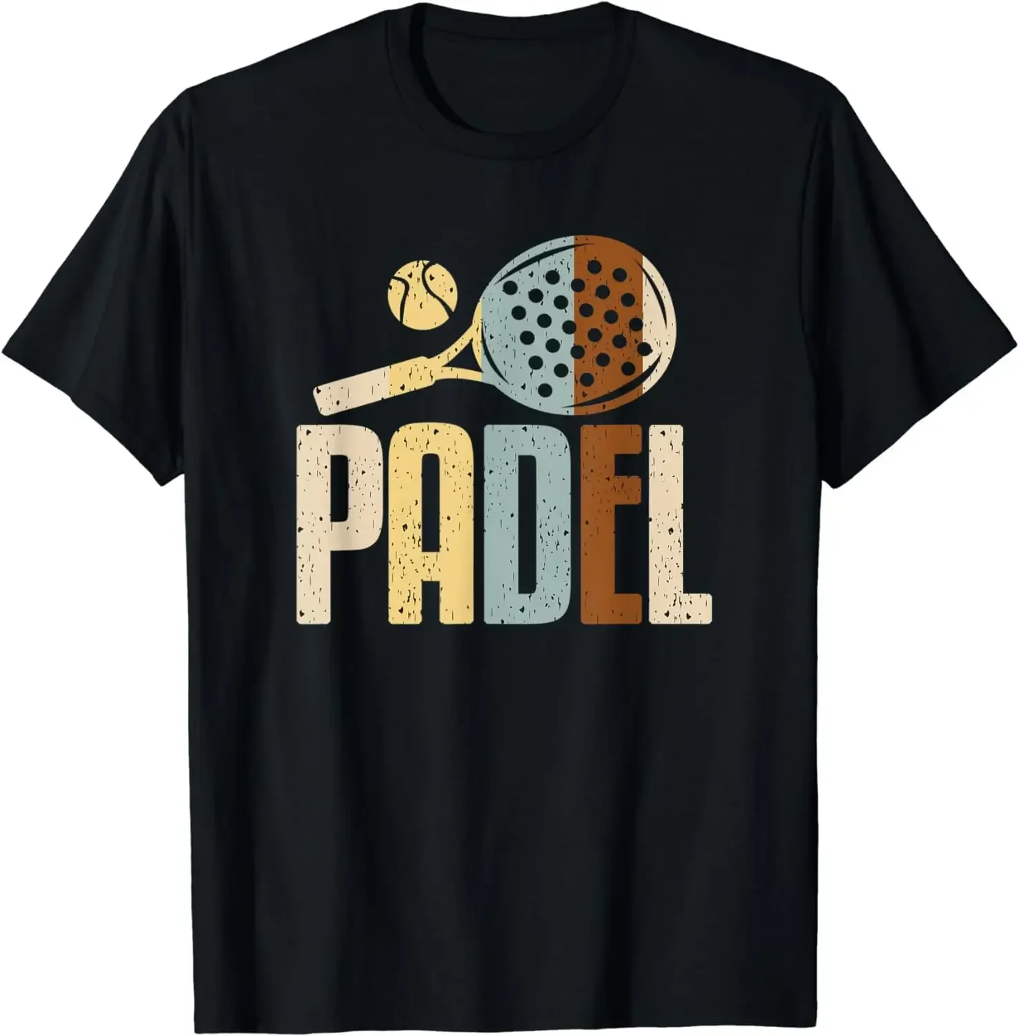 Casual Sports Clothes Streetwear  Men Clothing  Camisetas Padel Paddle Tennis Racquet Ball Vintage Colors T-Shirt  men clothing