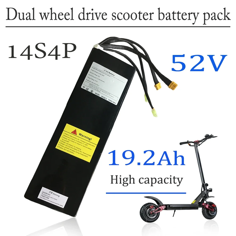 

52V 19.2Ah 21700 14S4P Rechargeable Lithium Battery Pack Suitable For Dual Drive Scooter Battery