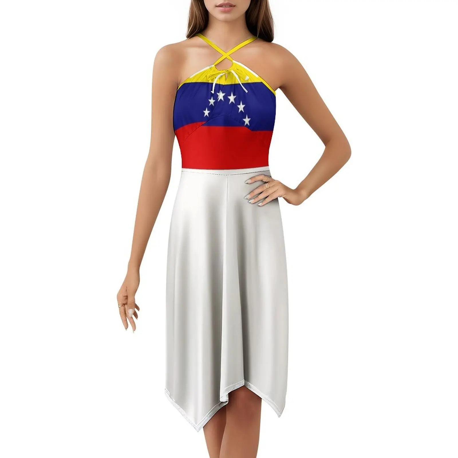 فستان نسائي من فنزويلا هيب هوب ملابس الشارع مطبوع عليه رسومات جرافيكية ملابس نادي الحفلات فنزويلا علم فنزويلا فستان سهرة بعلم فنيزويلا #6