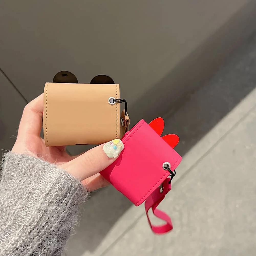 Hot Cute Cartoon Anime Role Minnie Mouse Case for AirPods 1 2 3 Pro 2rd Bluetooth Earphone Charge Box Soft Leather Protect Cover image 5