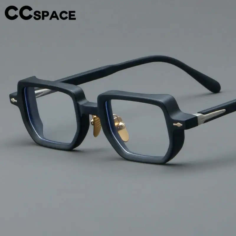 56991 Lady Retro Top Quality Spring Hinge Glasses Frame Brand Design Acetate Optical Spectacle Frame Men Luxury Rivet Glasses