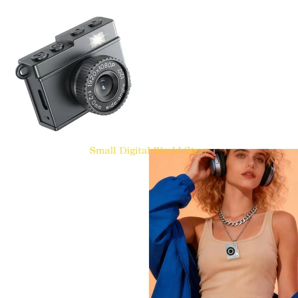 77UB Student Pocket Camera 120Degree Wide Angles Lens TF Card Slot Easy To Carry