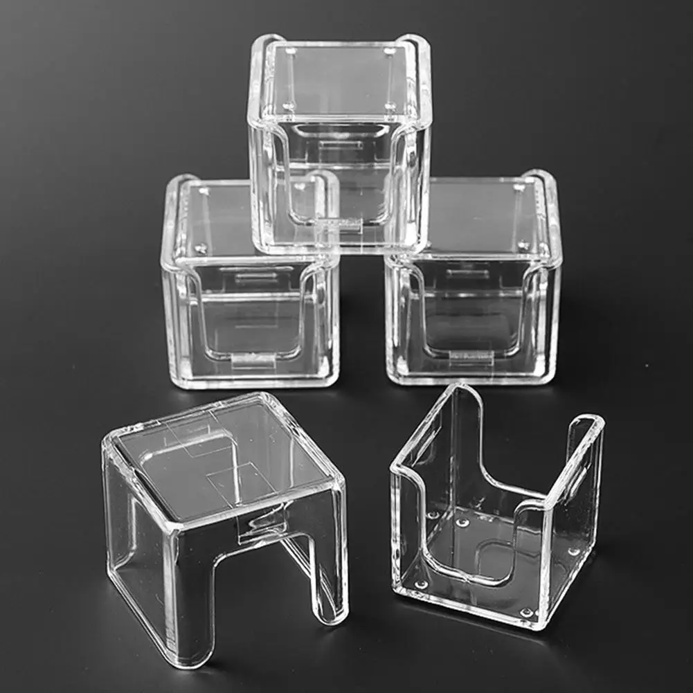 1pc transparente Acryl Kreide Schutz box Anti fouling feuchtigkeit beständige einzelne zwei Schokoladen pulver Lagerung Billard liefert